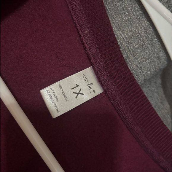 JUST BE Women's Burgundy Sweater - Picture 3 of 4